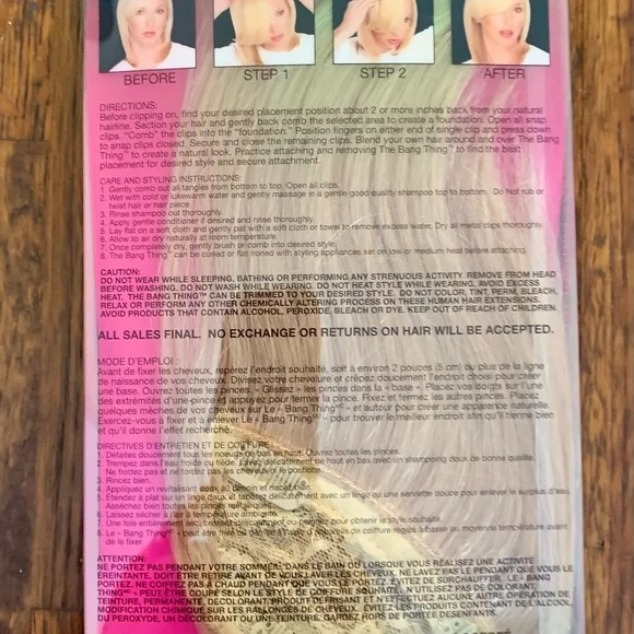 Design Lengths Clip-On Bang Extension - Picture 4 of 4